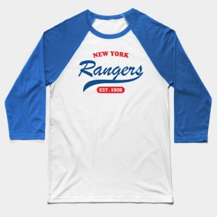 New York Rangers Classic Style Baseball T-Shirt